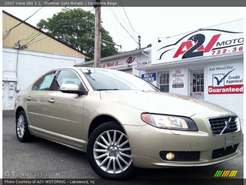 Shimmer Gold Metallic / Sandstone Beige 2007 Volvo S80 3.2