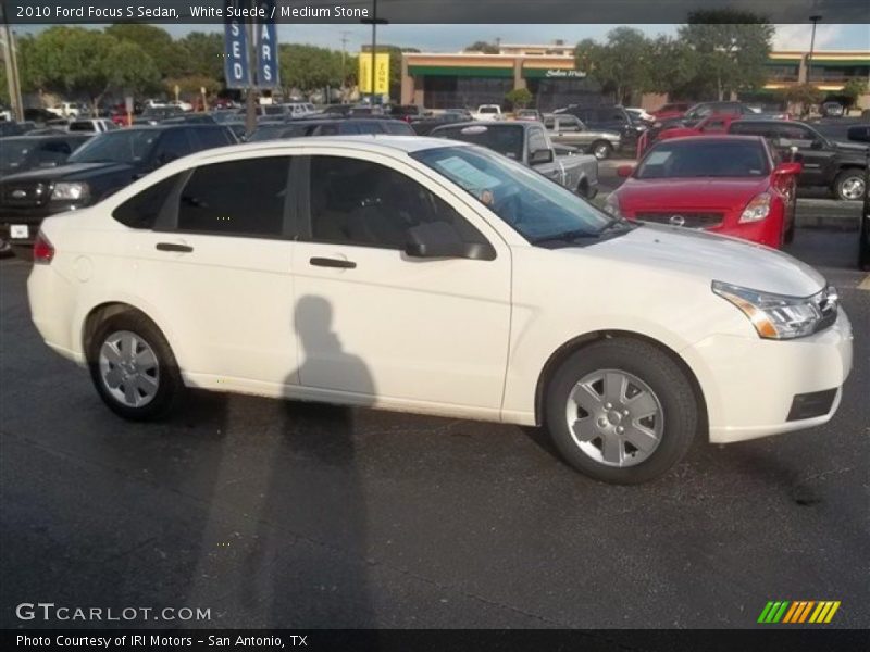 White Suede / Medium Stone 2010 Ford Focus S Sedan