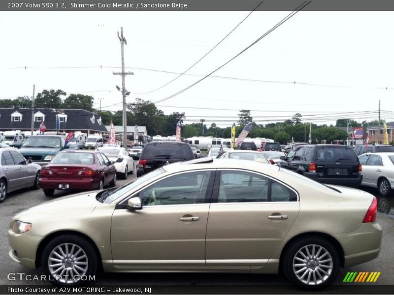 Shimmer Gold Metallic / Sandstone Beige 2007 Volvo S80 3.2