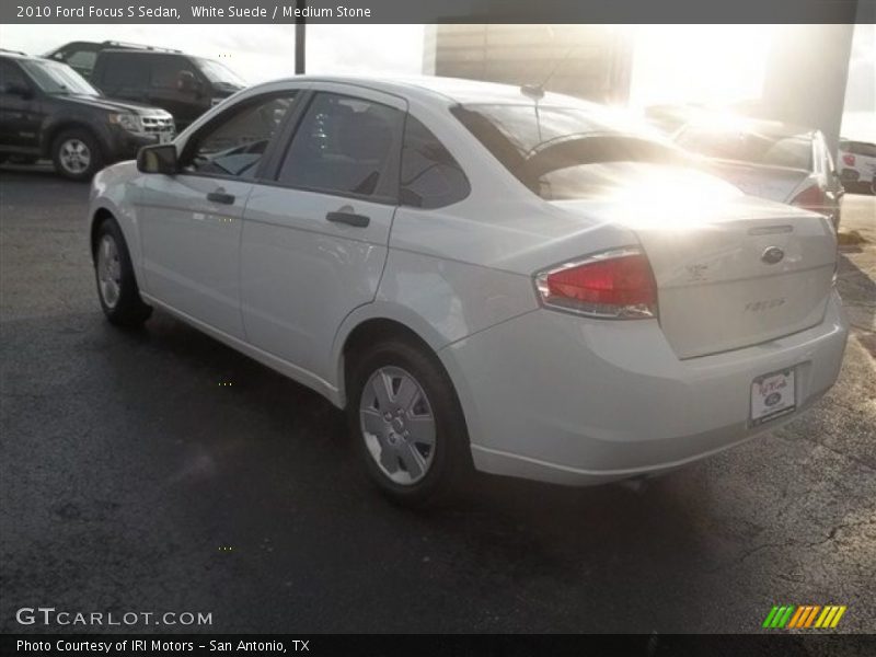 White Suede / Medium Stone 2010 Ford Focus S Sedan