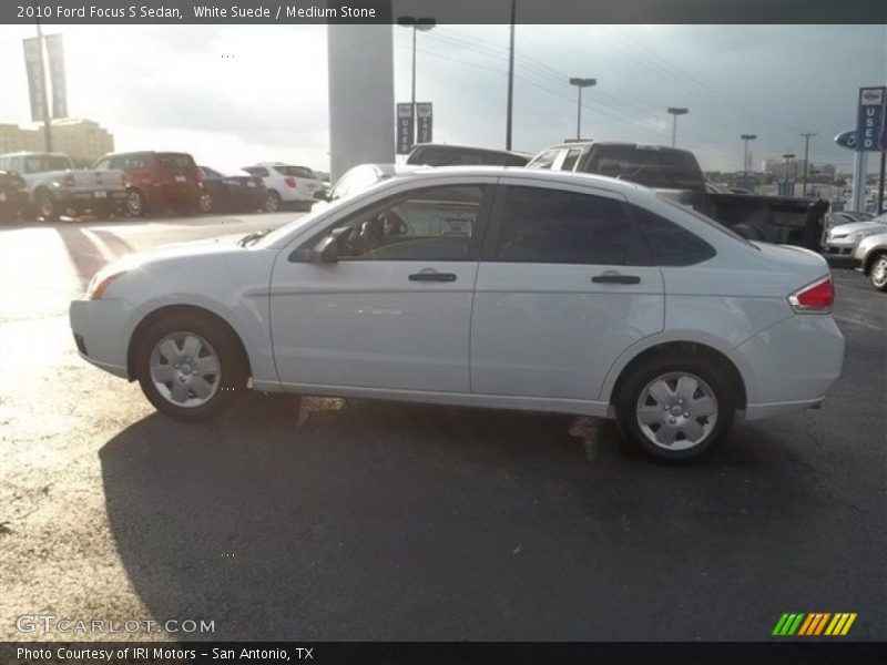 White Suede / Medium Stone 2010 Ford Focus S Sedan