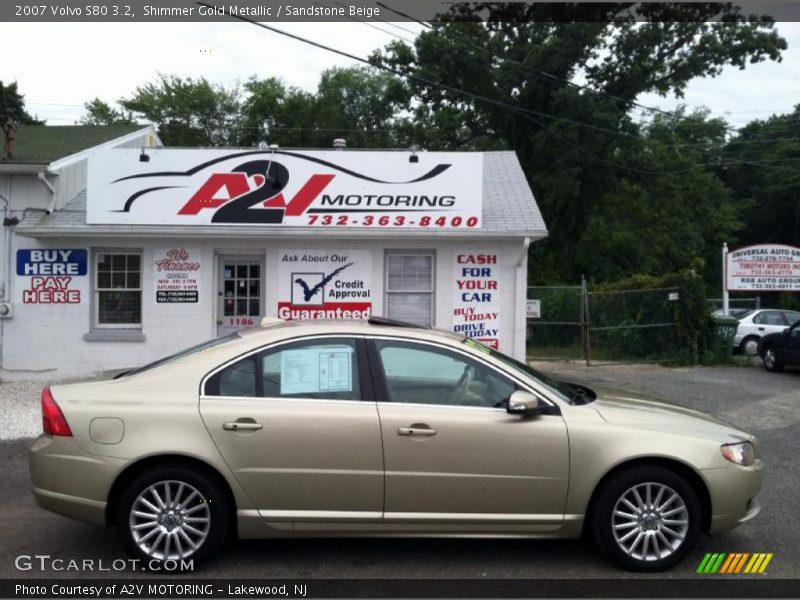 Shimmer Gold Metallic / Sandstone Beige 2007 Volvo S80 3.2