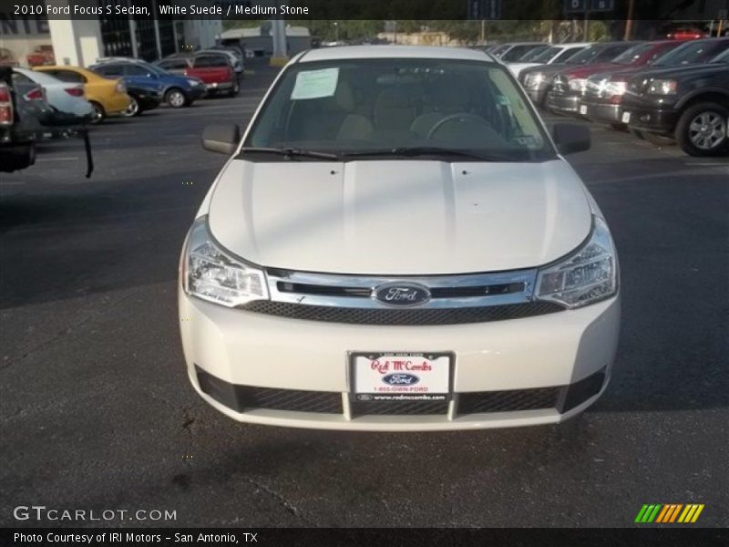 White Suede / Medium Stone 2010 Ford Focus S Sedan