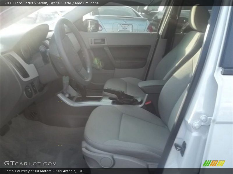 White Suede / Medium Stone 2010 Ford Focus S Sedan