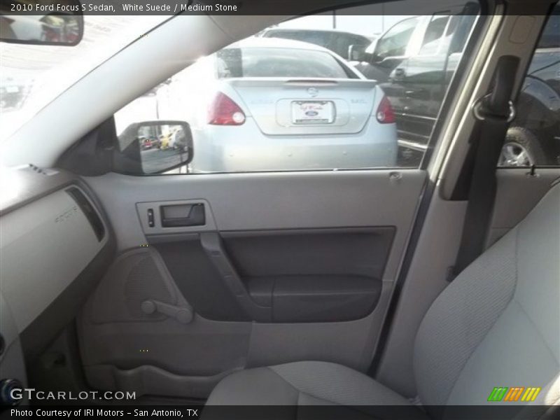 White Suede / Medium Stone 2010 Ford Focus S Sedan