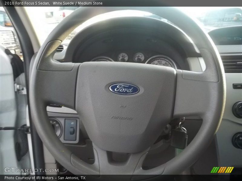 White Suede / Medium Stone 2010 Ford Focus S Sedan
