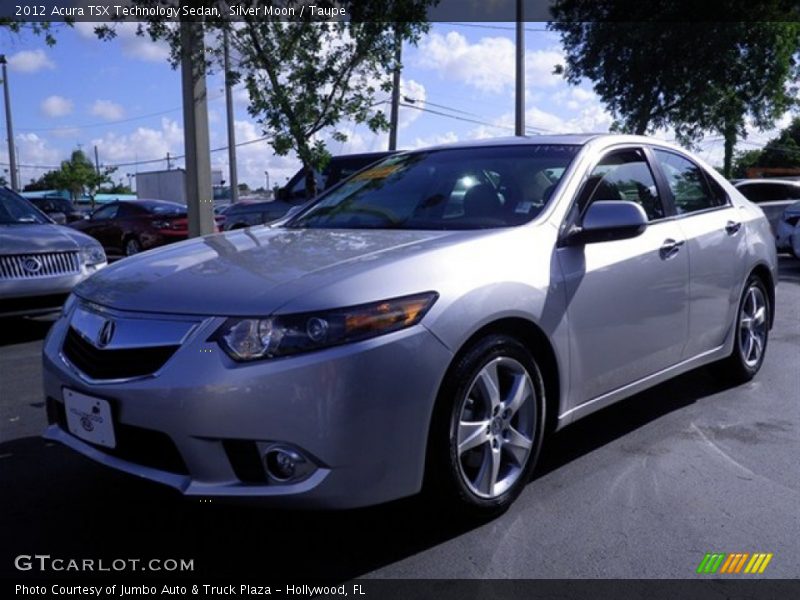 Silver Moon / Taupe 2012 Acura TSX Technology Sedan