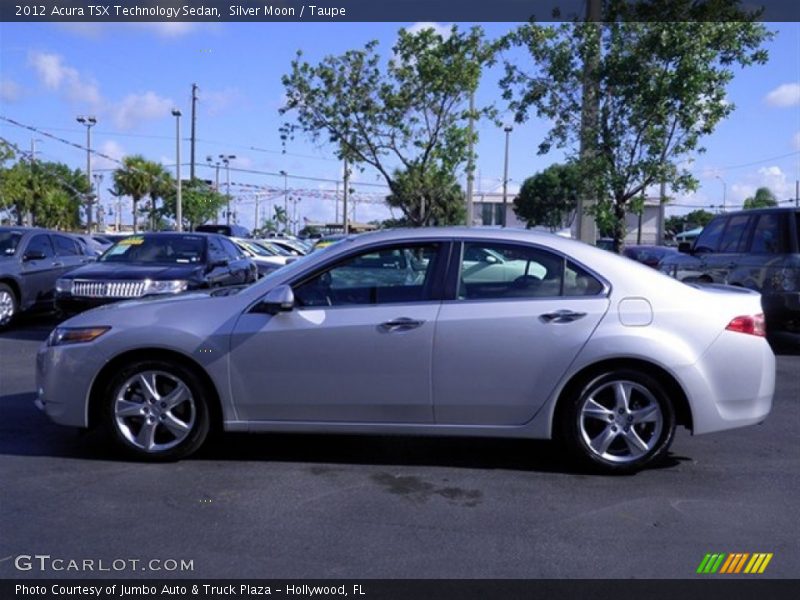 Silver Moon / Taupe 2012 Acura TSX Technology Sedan
