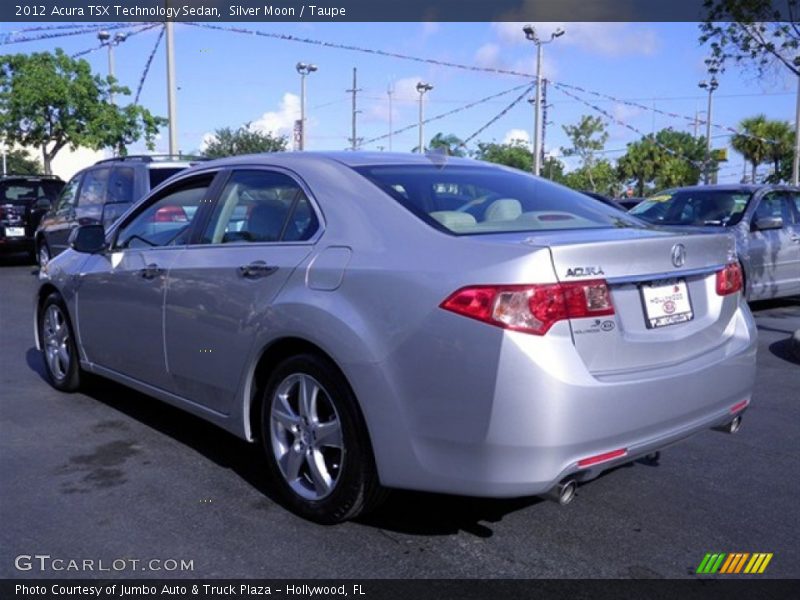 Silver Moon / Taupe 2012 Acura TSX Technology Sedan