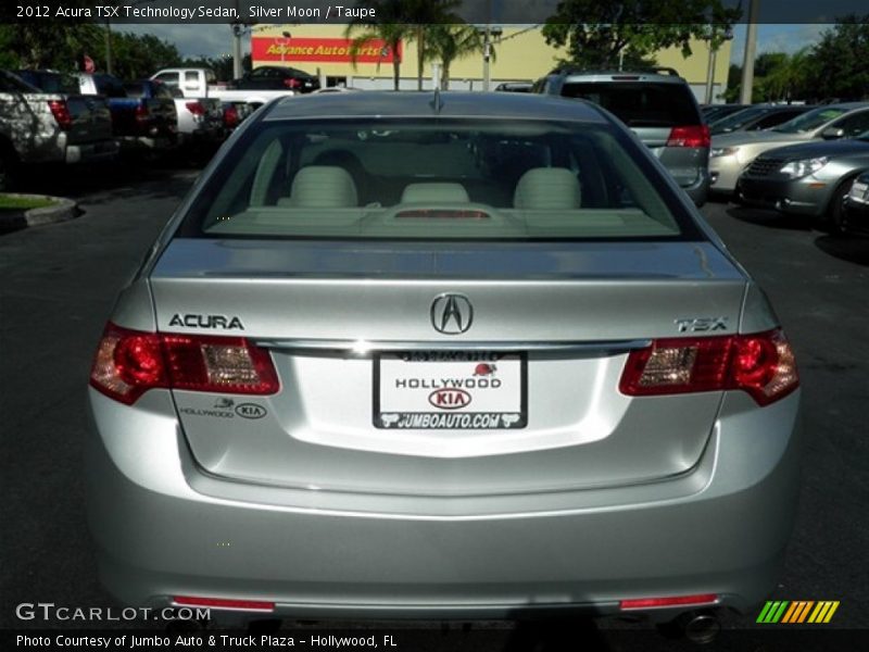 Silver Moon / Taupe 2012 Acura TSX Technology Sedan