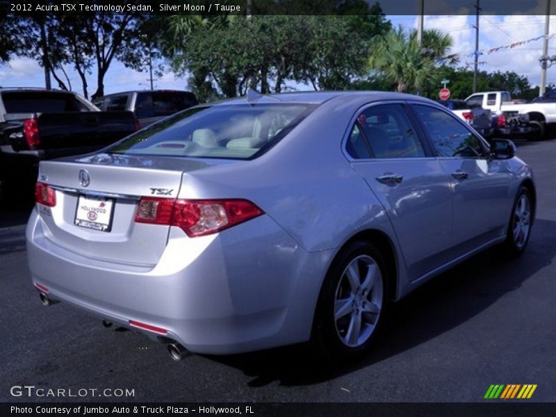 Silver Moon / Taupe 2012 Acura TSX Technology Sedan