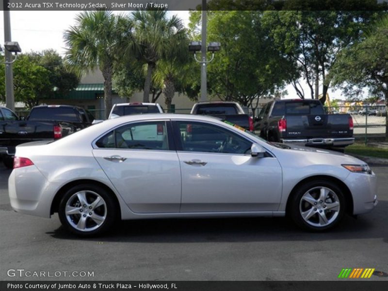 Silver Moon / Taupe 2012 Acura TSX Technology Sedan