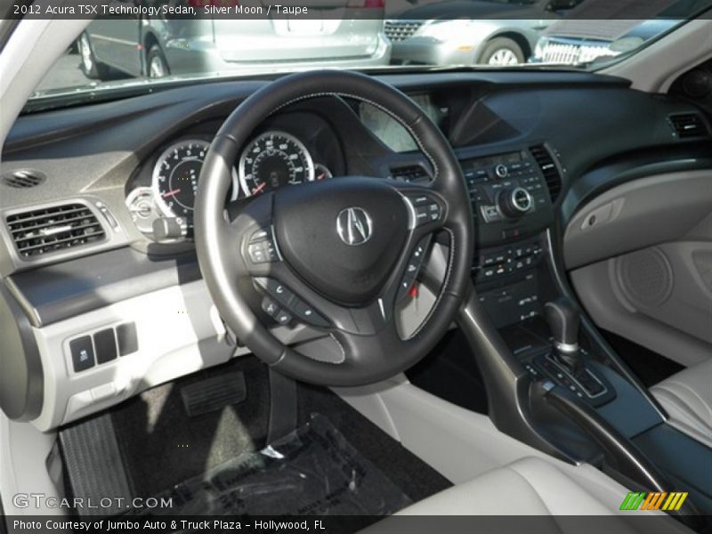 Silver Moon / Taupe 2012 Acura TSX Technology Sedan