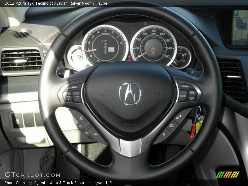 Silver Moon / Taupe 2012 Acura TSX Technology Sedan