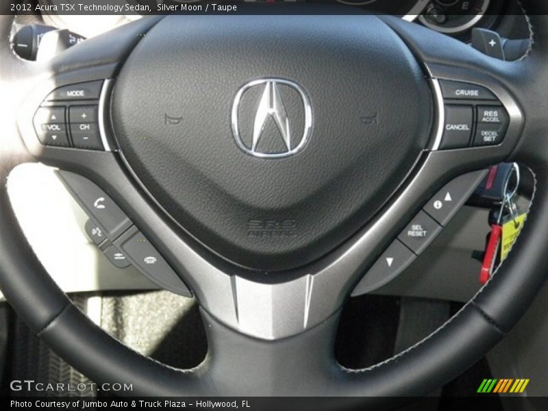 Silver Moon / Taupe 2012 Acura TSX Technology Sedan