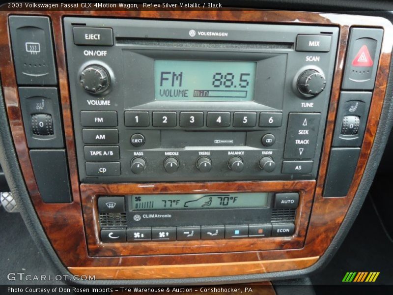 Controls of 2003 Passat GLX 4Motion Wagon