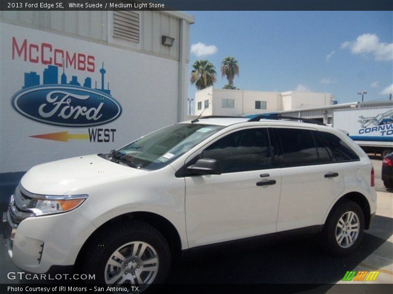 White Suede / Medium Light Stone 2013 Ford Edge SE