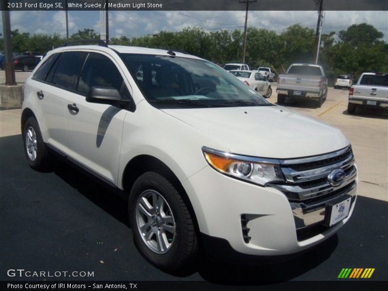White Suede / Medium Light Stone 2013 Ford Edge SE