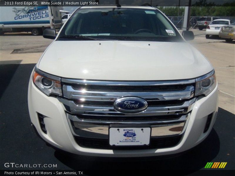 White Suede / Medium Light Stone 2013 Ford Edge SE