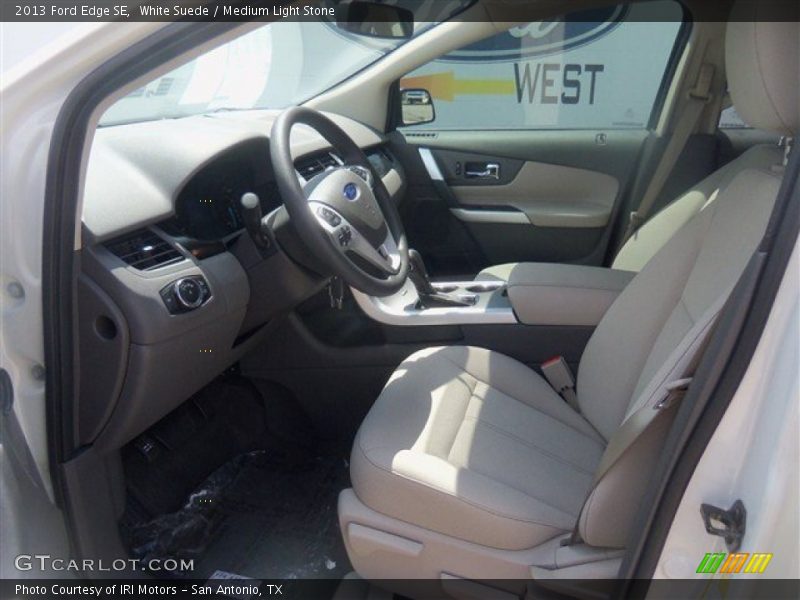 White Suede / Medium Light Stone 2013 Ford Edge SE