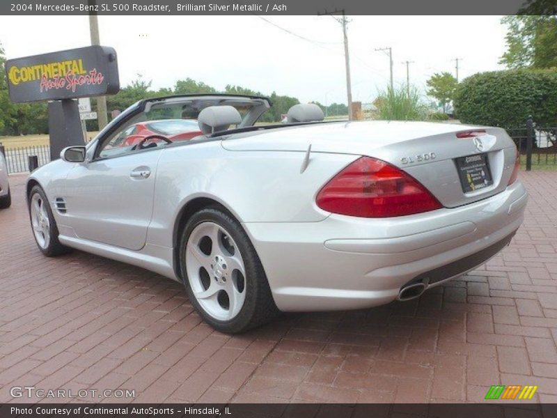 Brilliant Silver Metallic / Ash 2004 Mercedes-Benz SL 500 Roadster