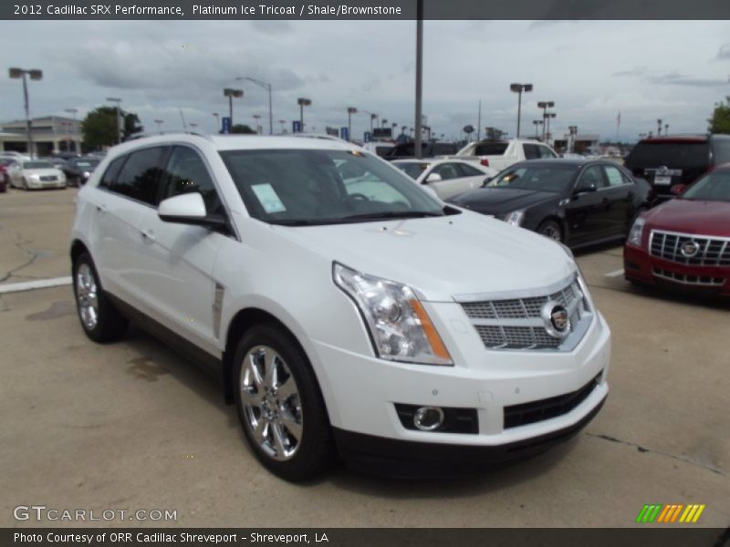 Platinum Ice Tricoat / Shale/Brownstone 2012 Cadillac SRX Performance