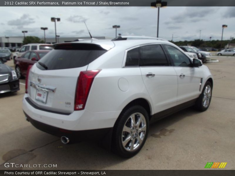 Platinum Ice Tricoat / Shale/Brownstone 2012 Cadillac SRX Performance