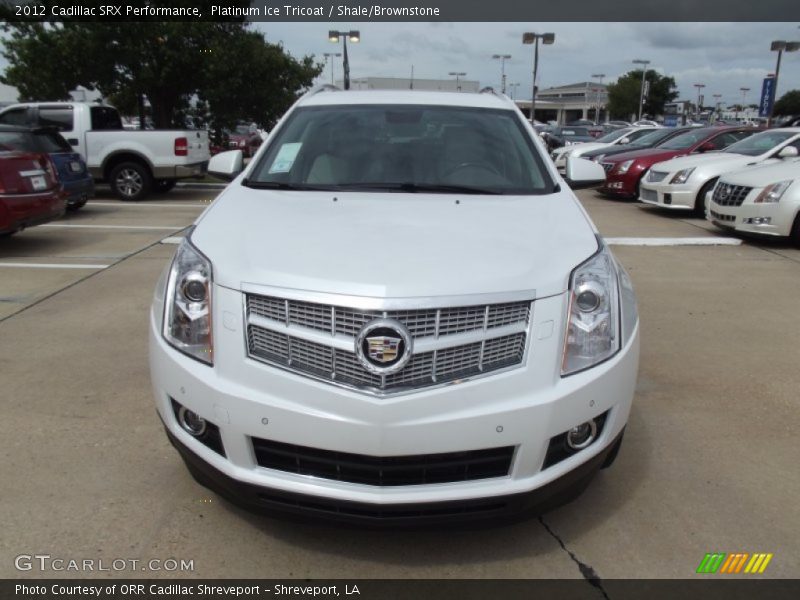 Platinum Ice Tricoat / Shale/Brownstone 2012 Cadillac SRX Performance