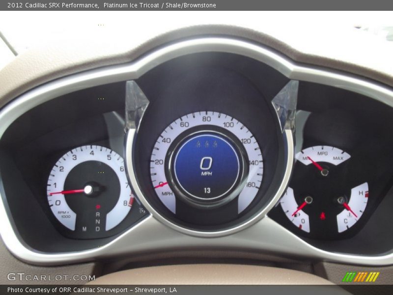 Platinum Ice Tricoat / Shale/Brownstone 2012 Cadillac SRX Performance