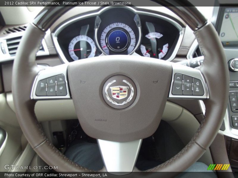 Platinum Ice Tricoat / Shale/Brownstone 2012 Cadillac SRX Performance