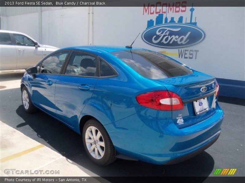 Blue Candy / Charcoal Black 2013 Ford Fiesta SE Sedan