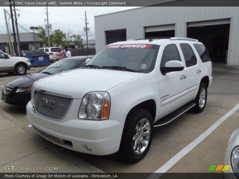 Summit White / Cocoa/Light Cashmere 2007 GMC Yukon Denali AWD