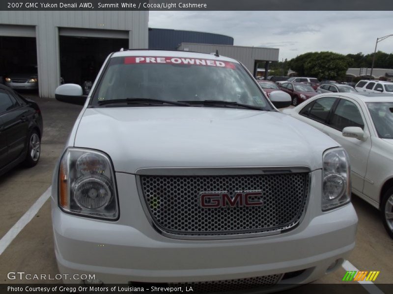 Summit White / Cocoa/Light Cashmere 2007 GMC Yukon Denali AWD