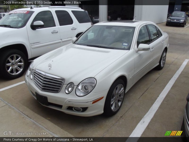 Arctic White / Black 2009 Mercedes-Benz E 350 Sedan