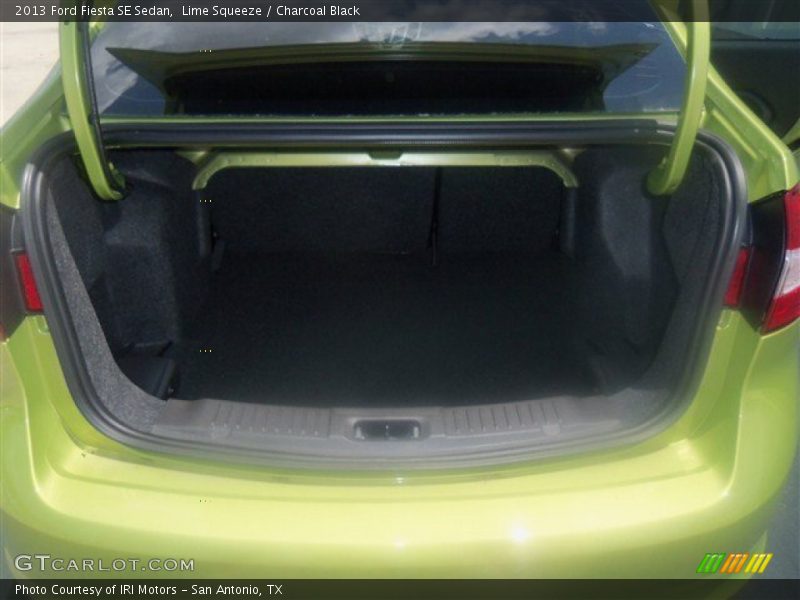Lime Squeeze / Charcoal Black 2013 Ford Fiesta SE Sedan