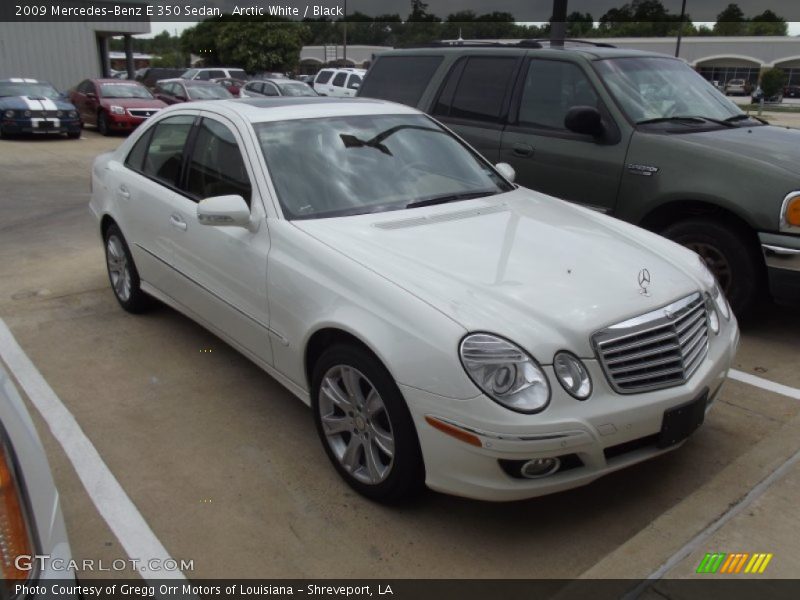 Arctic White / Black 2009 Mercedes-Benz E 350 Sedan