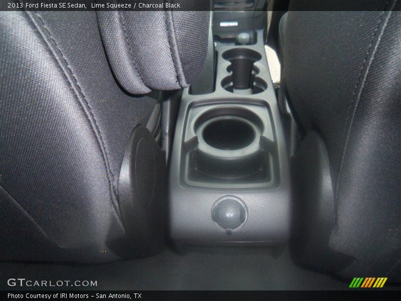 Lime Squeeze / Charcoal Black 2013 Ford Fiesta SE Sedan