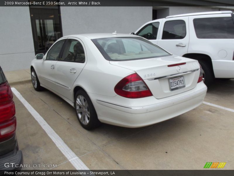 Arctic White / Black 2009 Mercedes-Benz E 350 Sedan