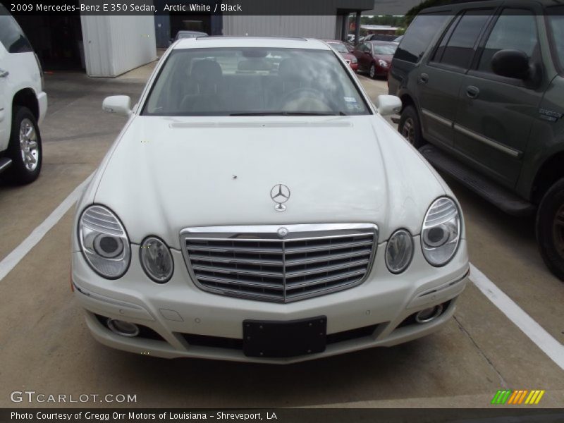 Arctic White / Black 2009 Mercedes-Benz E 350 Sedan