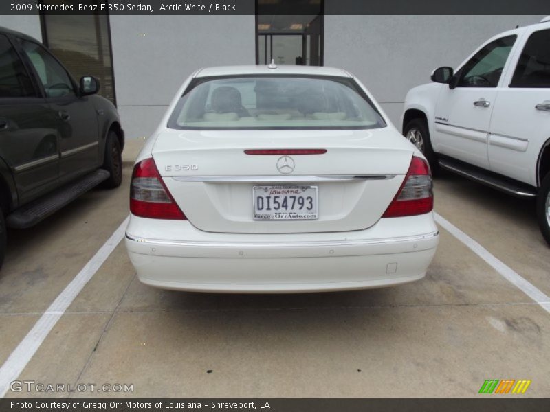 Arctic White / Black 2009 Mercedes-Benz E 350 Sedan