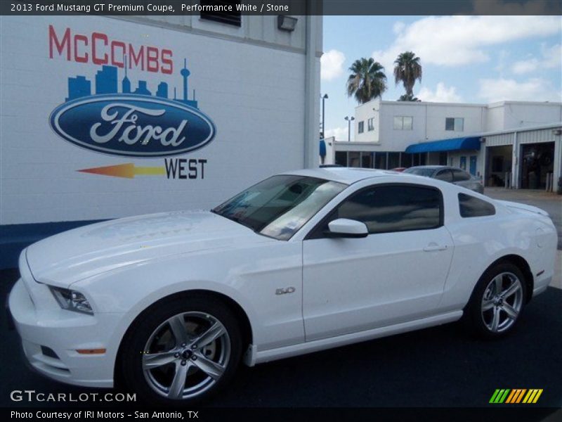 Performance White / Stone 2013 Ford Mustang GT Premium Coupe