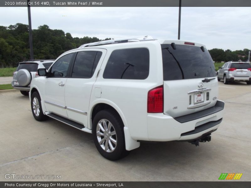 Tuscan White Pearl / Wheat 2010 Infiniti QX 56 4WD
