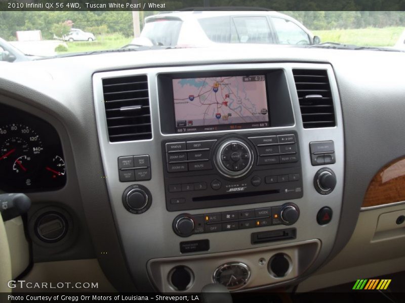 Tuscan White Pearl / Wheat 2010 Infiniti QX 56 4WD