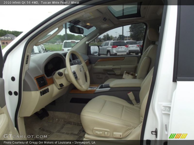Tuscan White Pearl / Wheat 2010 Infiniti QX 56 4WD