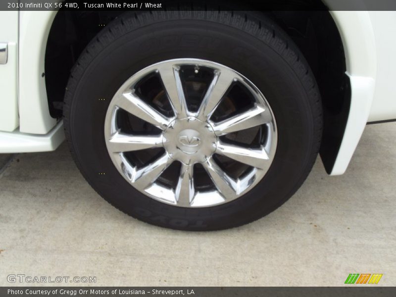 Tuscan White Pearl / Wheat 2010 Infiniti QX 56 4WD