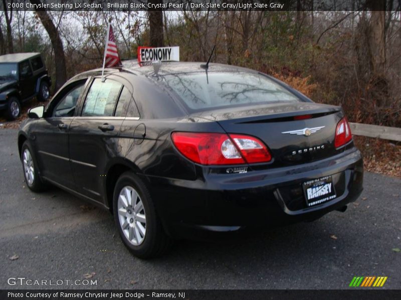 Brilliant Black Crystal Pearl / Dark Slate Gray/Light Slate Gray 2008 Chrysler Sebring LX Sedan