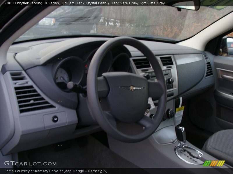 Brilliant Black Crystal Pearl / Dark Slate Gray/Light Slate Gray 2008 Chrysler Sebring LX Sedan