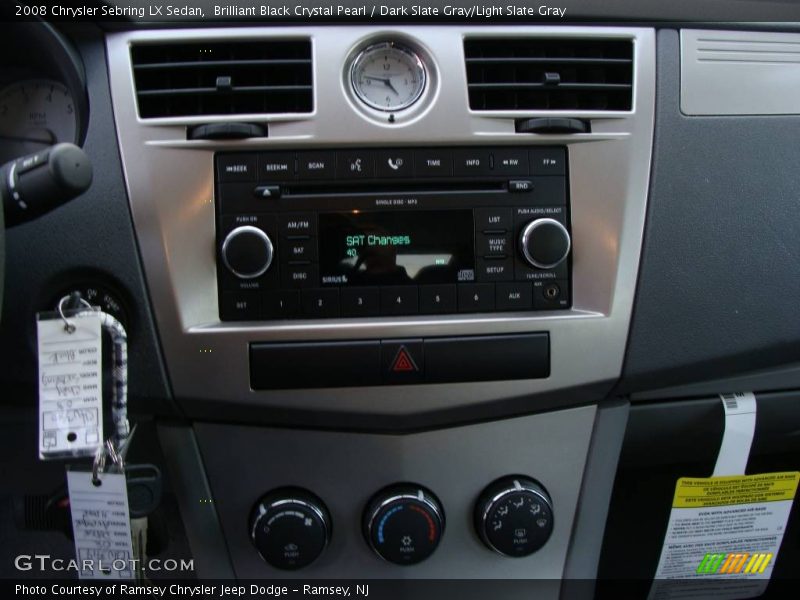 Brilliant Black Crystal Pearl / Dark Slate Gray/Light Slate Gray 2008 Chrysler Sebring LX Sedan