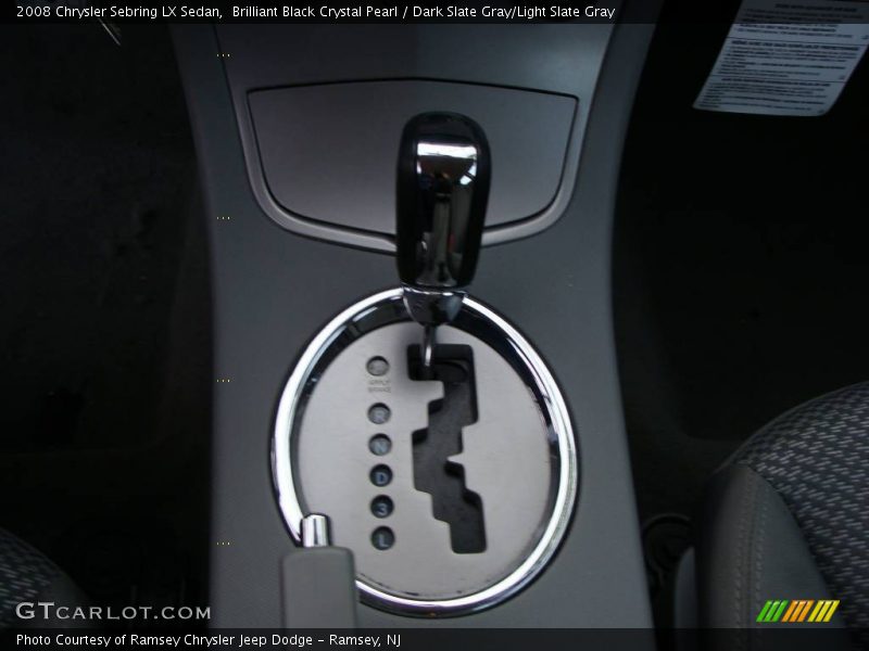 Brilliant Black Crystal Pearl / Dark Slate Gray/Light Slate Gray 2008 Chrysler Sebring LX Sedan