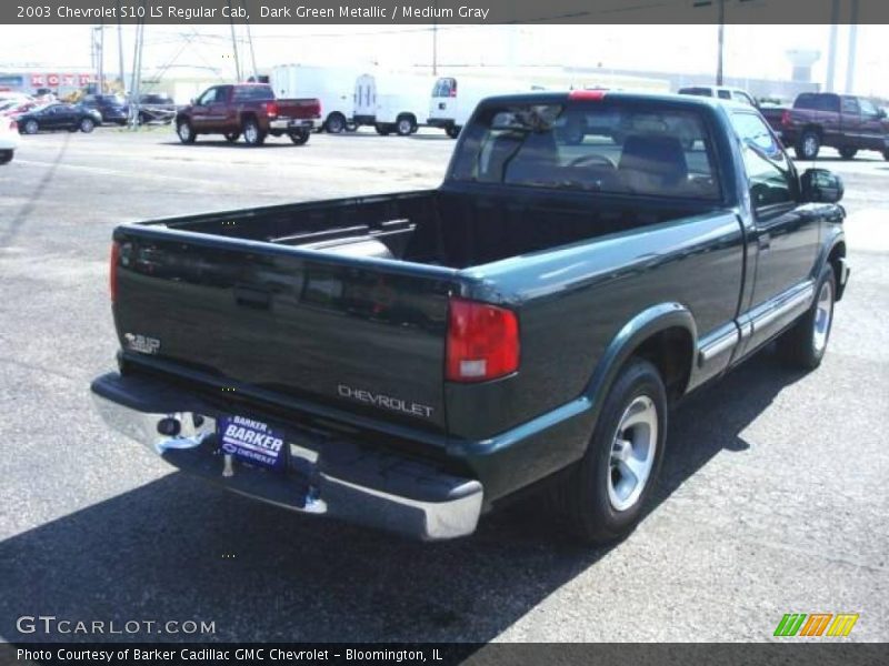 Dark Green Metallic / Medium Gray 2003 Chevrolet S10 LS Regular Cab